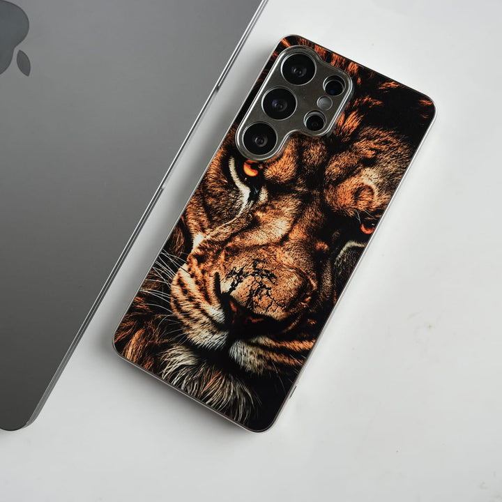 FRATO Samsung Case Galaxy Ultra Series Lion Face Chrome Plated Case