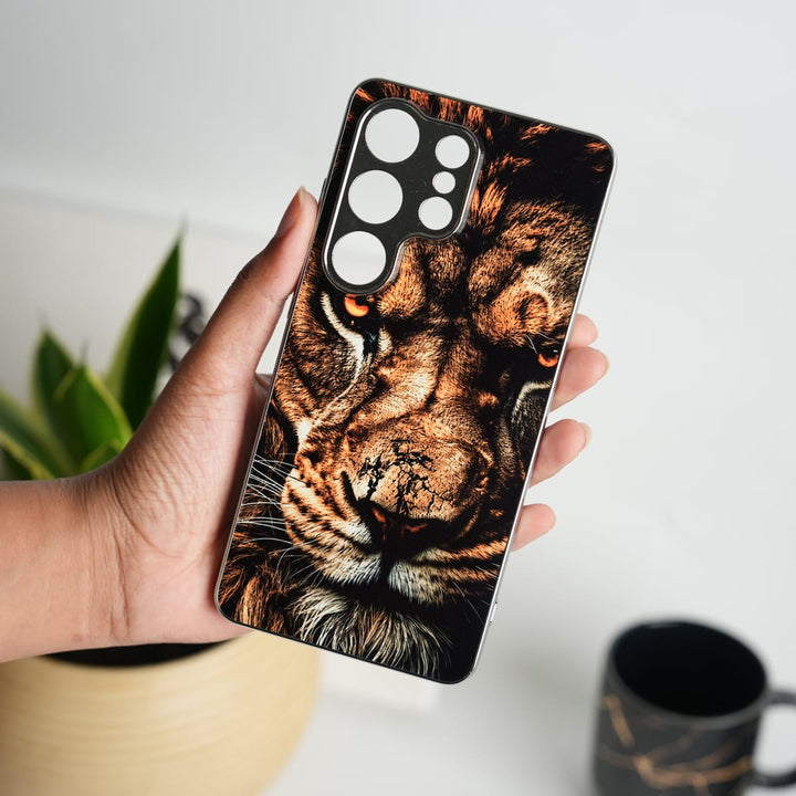 FRATO Samsung Case Galaxy Ultra Series Lion Face Chrome Plated Case