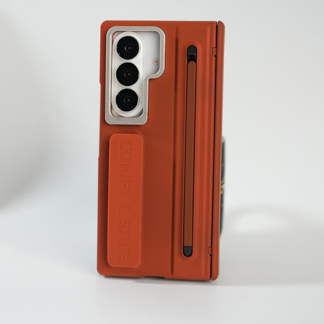 FRATO Samsung Case Galaxy Z Fold Series Premium Grip Strap Case with S Pen Holder &amp; Stand
