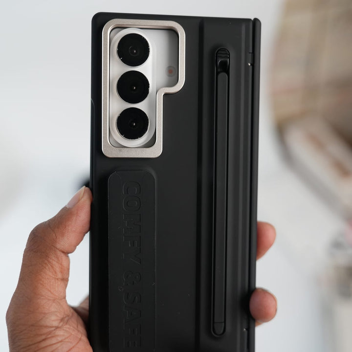 FRATO Samsung Case Galaxy Z Fold Series Premium Grip Strap Case with S Pen Holder &amp; Stand