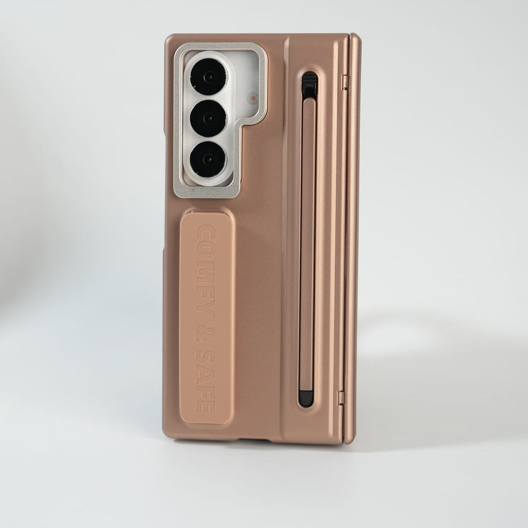 FRATO Samsung Case Galaxy Z Fold Series Premium Grip Strap Case with S Pen Holder &amp; Stand