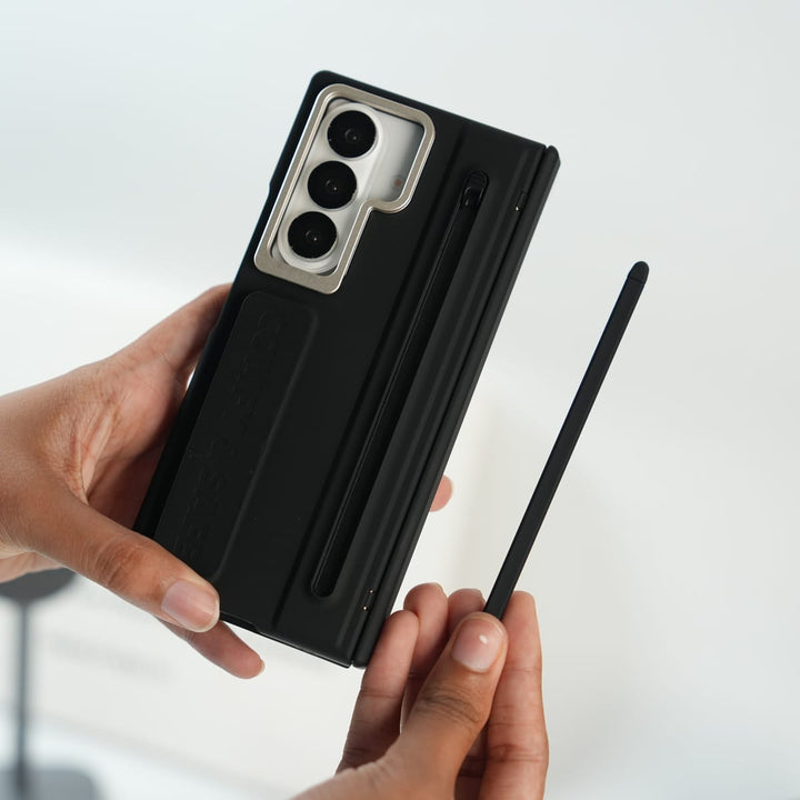FRATO Samsung Case Galaxy Z Fold Series Premium Grip Strap Case with S Pen Holder &amp; Stand