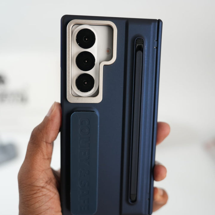 FRATO Samsung Case Galaxy Z Fold Series Premium Grip Strap Case with S Pen Holder &amp; Stand