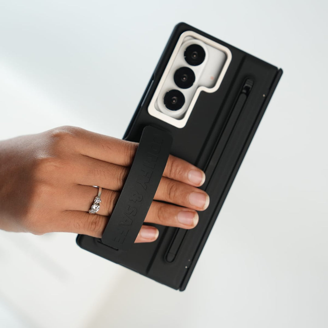 FRATO Samsung Case Galaxy Z Fold Series Premium Grip Strap Case with S Pen Holder &amp; Stand