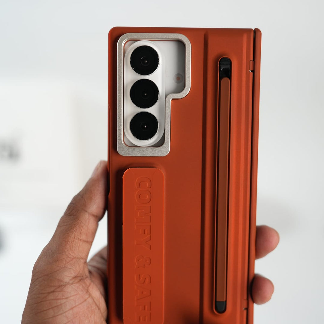 FRATO Samsung Case Galaxy Z Fold Series Premium Grip Strap Case with S Pen Holder &amp; Stand