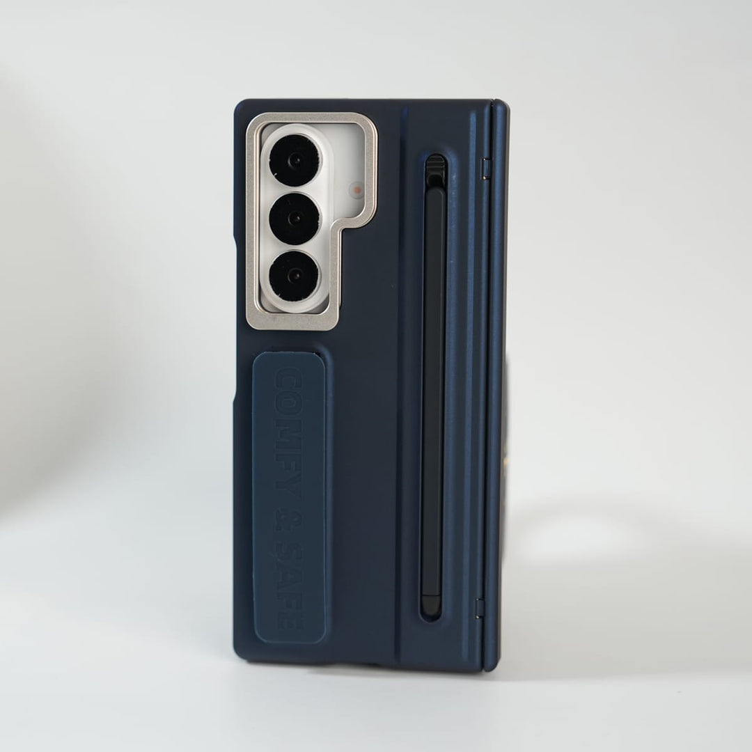 FRATO Samsung Case Galaxy Z Fold Series Premium Grip Strap Case with S Pen Holder &amp; Stand