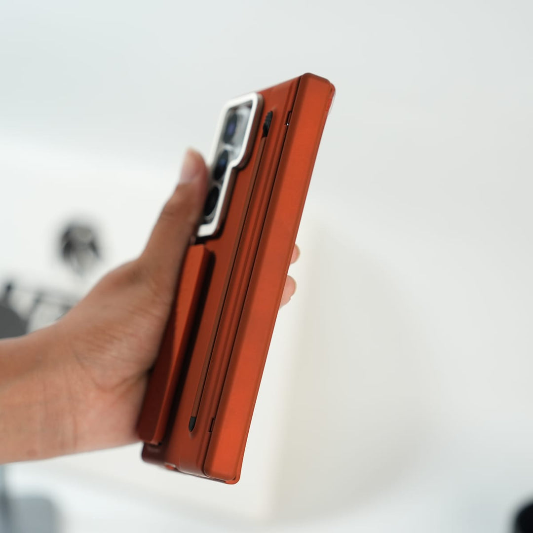 FRATO Samsung Case Galaxy Z Fold Series Premium Grip Strap Case with S Pen Holder &amp; Stand