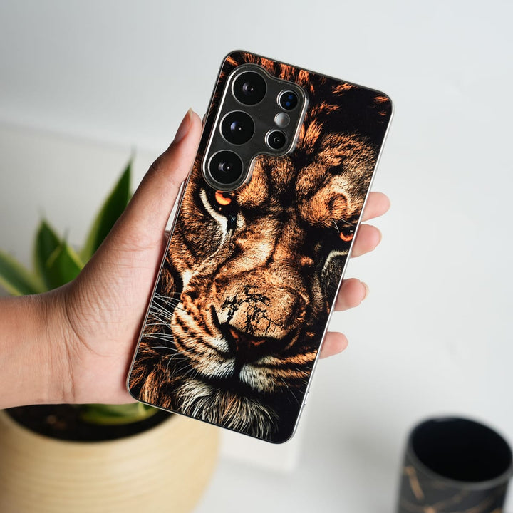 FRATO Samsung Case S26 Ultra Galaxy Ultra Series Lion Face Chrome Plated Case