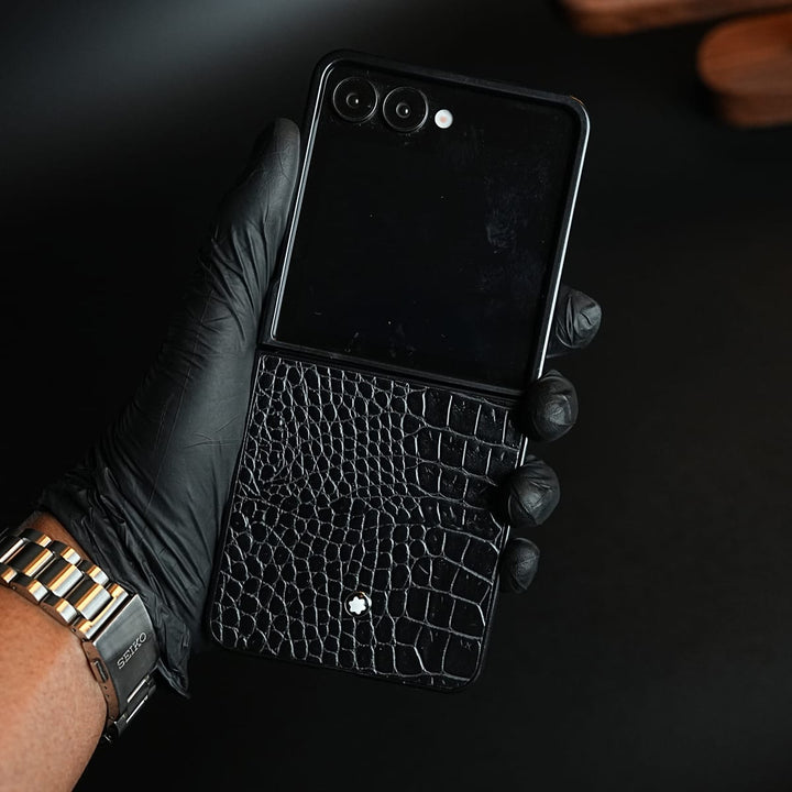 FRATO Samsung Galaxy Z Flip 8 Black Textured MB Case Cover for Samsung Galaxy Z Flip8