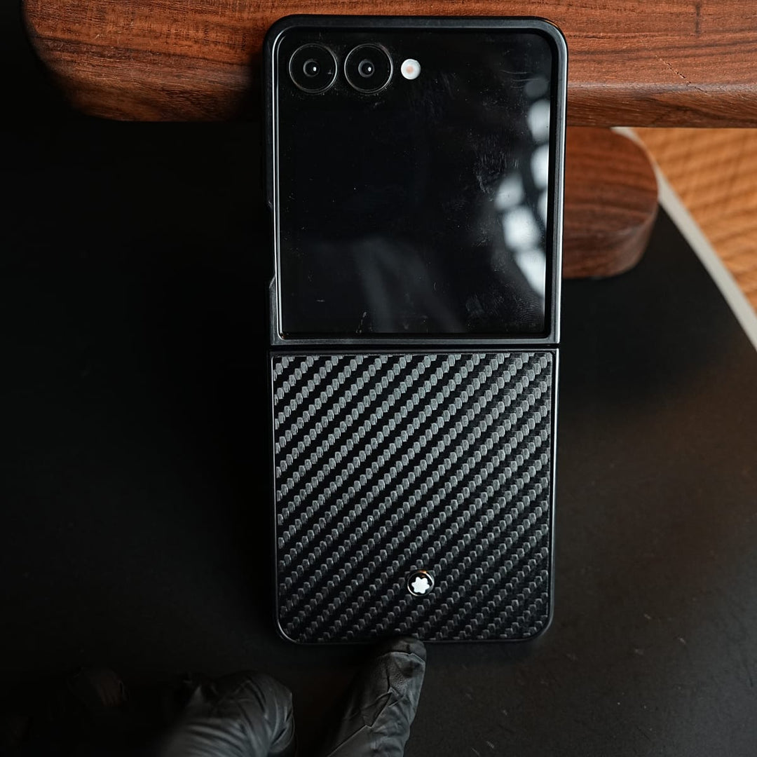FRATO Samsung Galaxy Z Flip 8 Carbon Fiber Texture Black Textured MB Case Cover for Samsung Galaxy Z Flip8