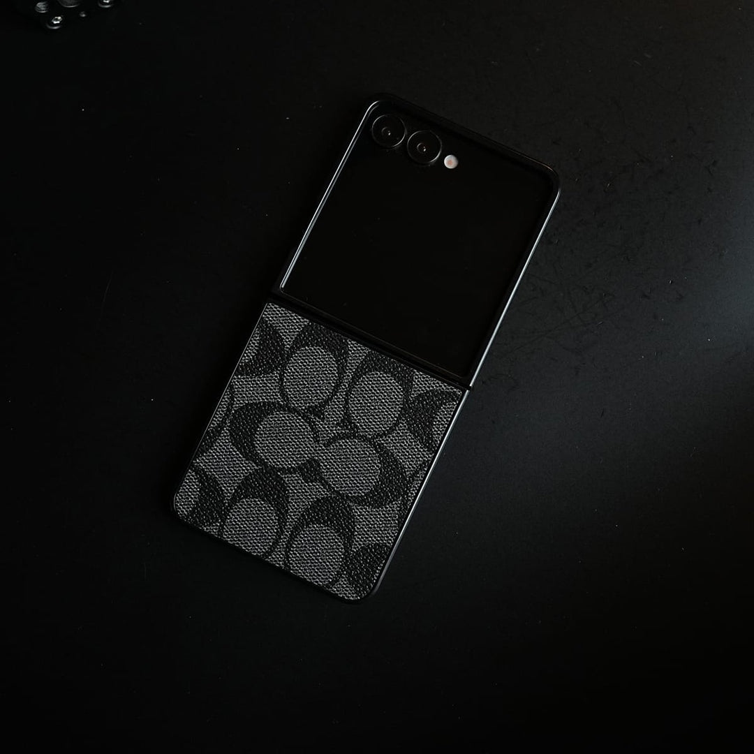 FRATO Samsung Galaxy Z Flip 8 Luxury Leather CC Pattern Case For Samsung Galaxy Z Flip 8 | Slim Designer Back Cover