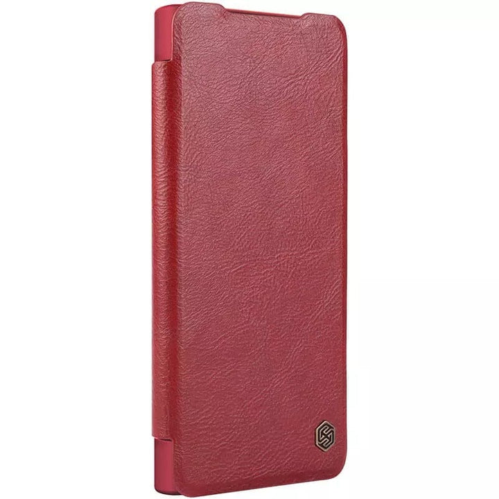 FRATO Samsung S22U Samsung Galaxy S22 Ultra Camera Protection QIN Leather Flip Case Red