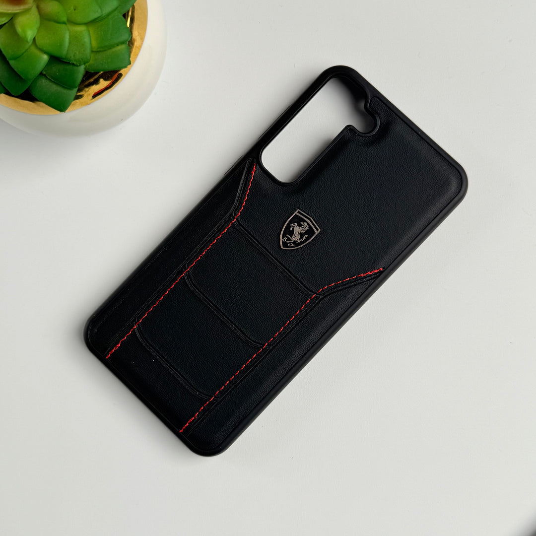 FRATO Samsung S23 Plus FR Sports Car Logo Side Stitch Leather For Samsung Galaxy S23 Plus