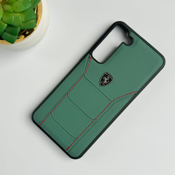 FRATO Samsung S23 Plus FR Sports Car Logo Side Stitch Leather For Samsung Galaxy S23 Plus