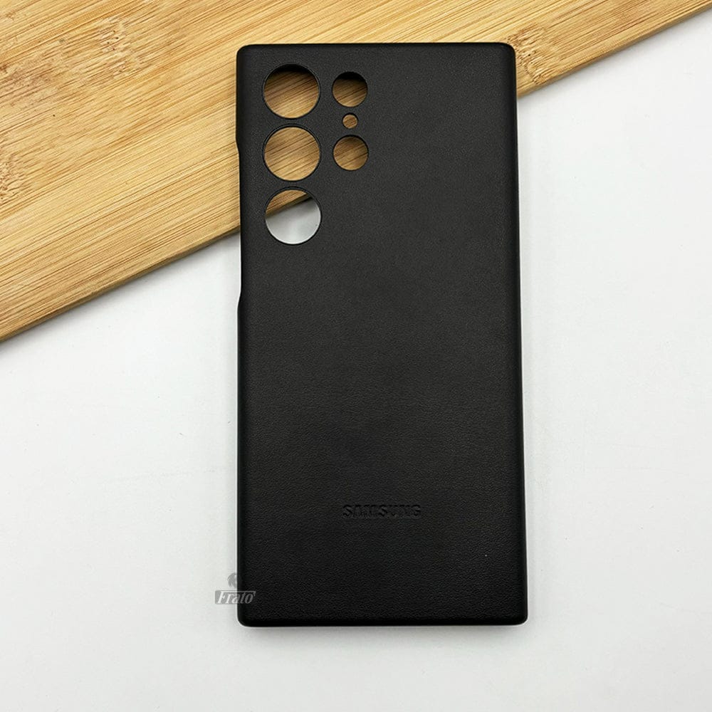 FRATO Samsung S23U Black Samsung Galaxy S23 Ultra Matte PU Leather Case Cover