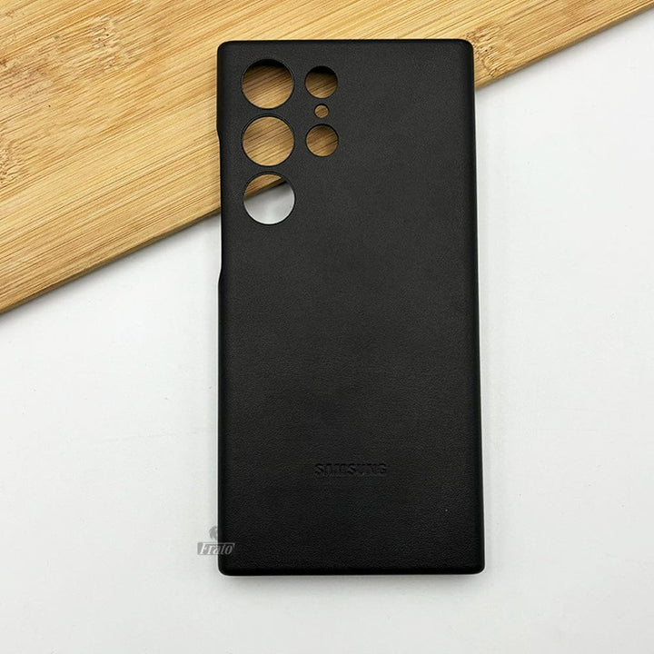FRATO Samsung S23U Black Samsung Galaxy S23 Ultra Matte PU Leather Case Cover