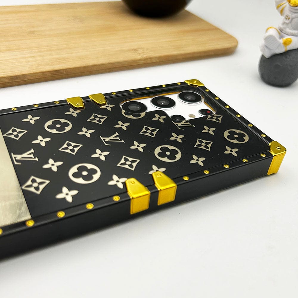 FRATO Samsung S23U Samsung Galaxy S23 Ultra Luxury Branded Trunk Case Cover With Chain