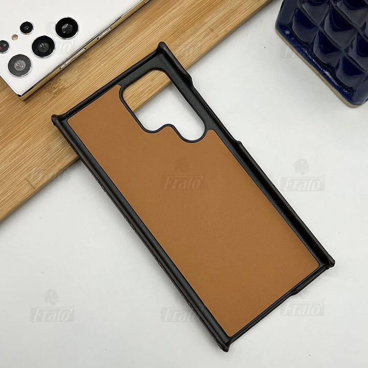 FRATO Samsung S23U Samsung Galaxy S23 Ultra Luxury GG Fashion Leather Brand Case Cover