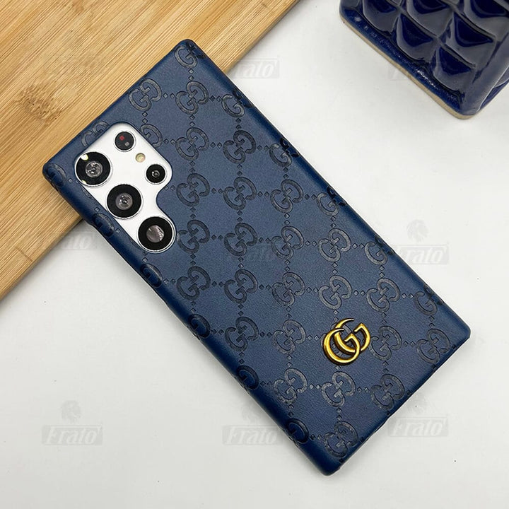 FRATO Samsung S23U Samsung Galaxy S23 Ultra Luxury GG Fashion Leather Brand Case Cover