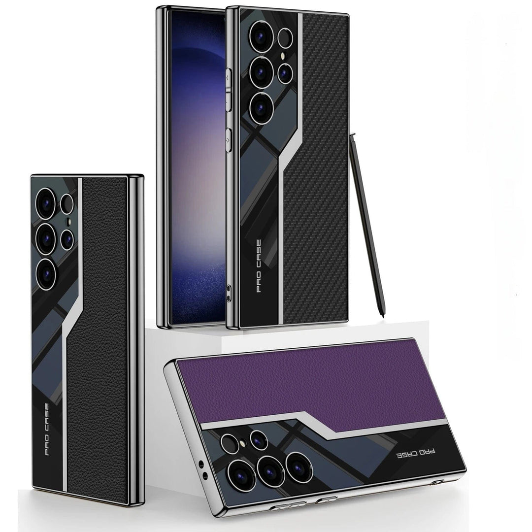 FRATO Samsung S23U Samsung Galaxy S23 Ultra (Ultra) Thin Electroplated Leather Shockproof Case Cover