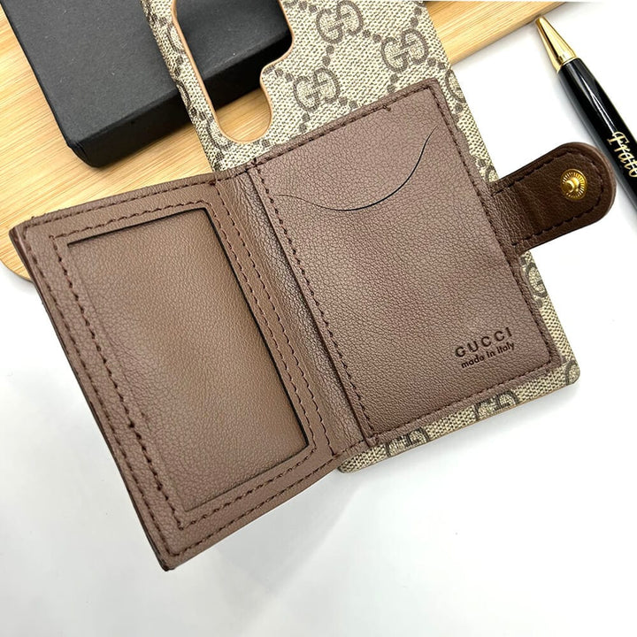 FRATO Samsung S23U Samsung S23 Ultra Luxury Brand GG Wallet Case Cover