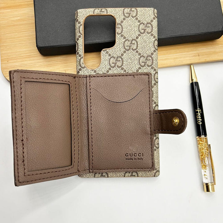 FRATO Samsung S23U Samsung S23 Ultra Luxury Brand GG Wallet Case Cover