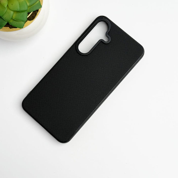 FRATO Samsung S24 Black Samsung Galaxy S24 Frosted Dotted Case Cover With Metal Camera Bumper