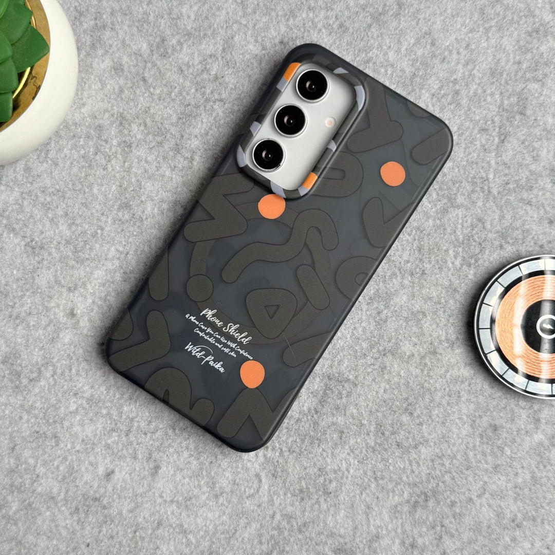 FRATO Samsung S24 Black Samsung Galaxy S24 Graffiti Shockproof MagSafe Case Cover