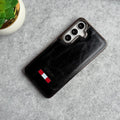 Samsung Galaxy S24 Textured PU Leather Side Chrome Case Cover
