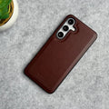Samsung Galaxy S24 FE PU Leather Thin Case Cover Minimalistic Design