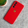 Samsung Galaxy S24 FE Sports Car Logo Liquid Silicone Case Cover