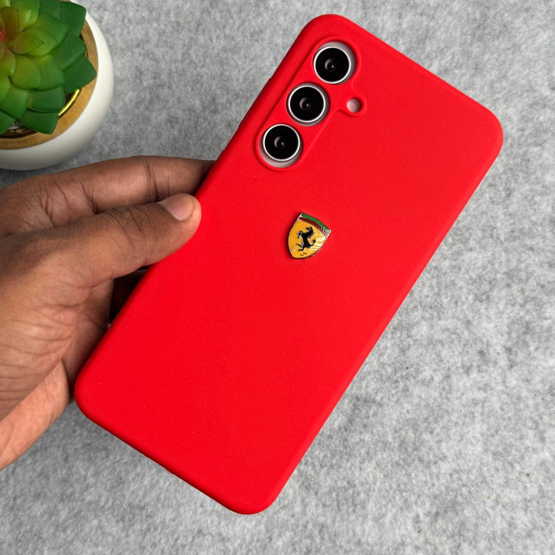 FRATO Samsung S24 FE Samsung Galaxy S24 FE Sports Car Logo Liquid Silicone Case Cover