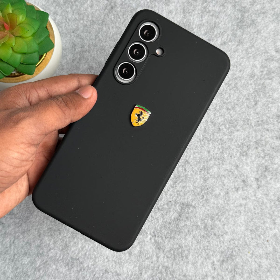 FRATO Samsung S24 FE Samsung Galaxy S24 FE Sports Car Logo Liquid Silicone Case Cover