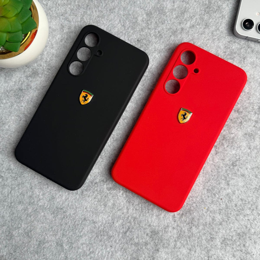 FRATO Samsung S24 FE Samsung Galaxy S24 FE Sports Car Logo Liquid Silicone Case Cover