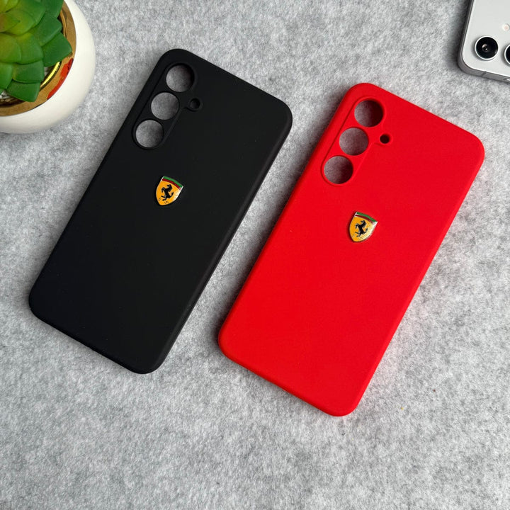 FRATO Samsung S24 FE Samsung Galaxy S24 FE Sports Car Logo Liquid Silicone Case Cover