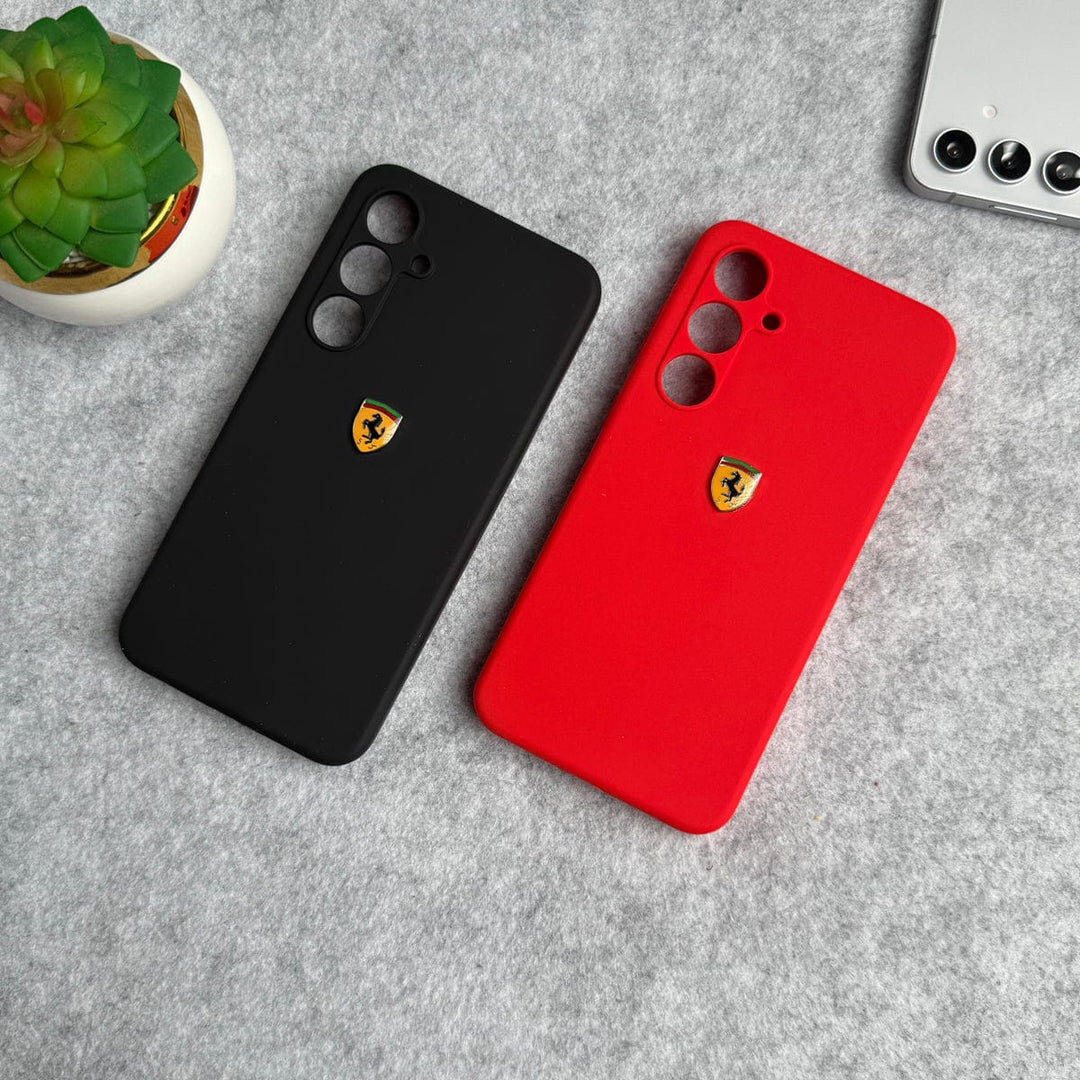 FRATO Samsung S24 FE Samsung Galaxy S24 FE Sports Car Logo Liquid Silicone Case Cover