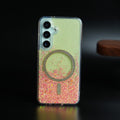 Shimmer Sparkle Design Magnetic Ring Case For Samsung Galaxy S24