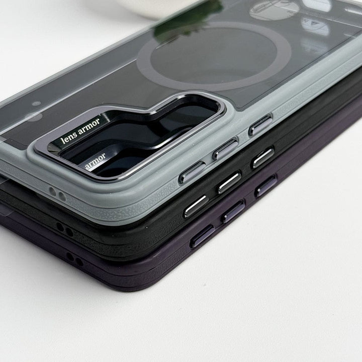 FRATO Samsung S24 Plus SamSung Galaxy S24 Plus Acrylic Shield Shockproof MagSafe Case With Metal Camera Ring