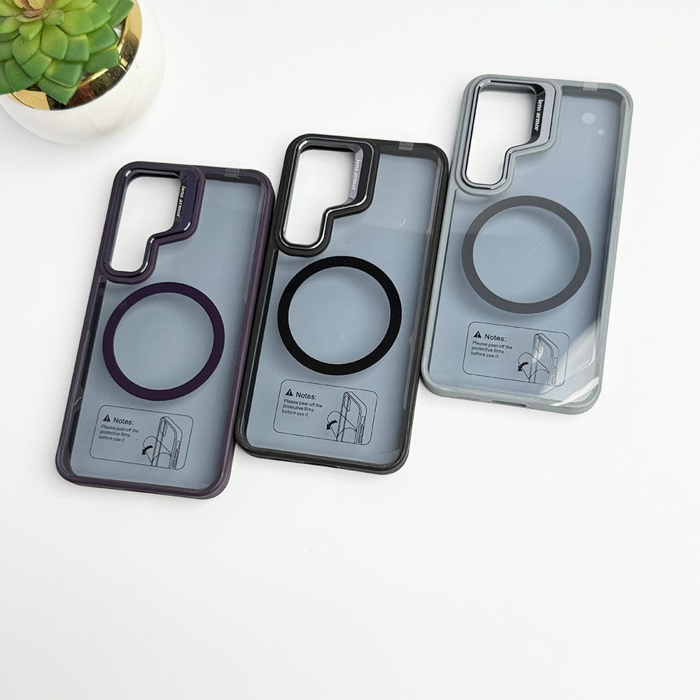 FRATO Samsung S24 Plus SamSung Galaxy S24 Plus Acrylic Shield Shockproof MagSafe Case With Metal Camera Ring