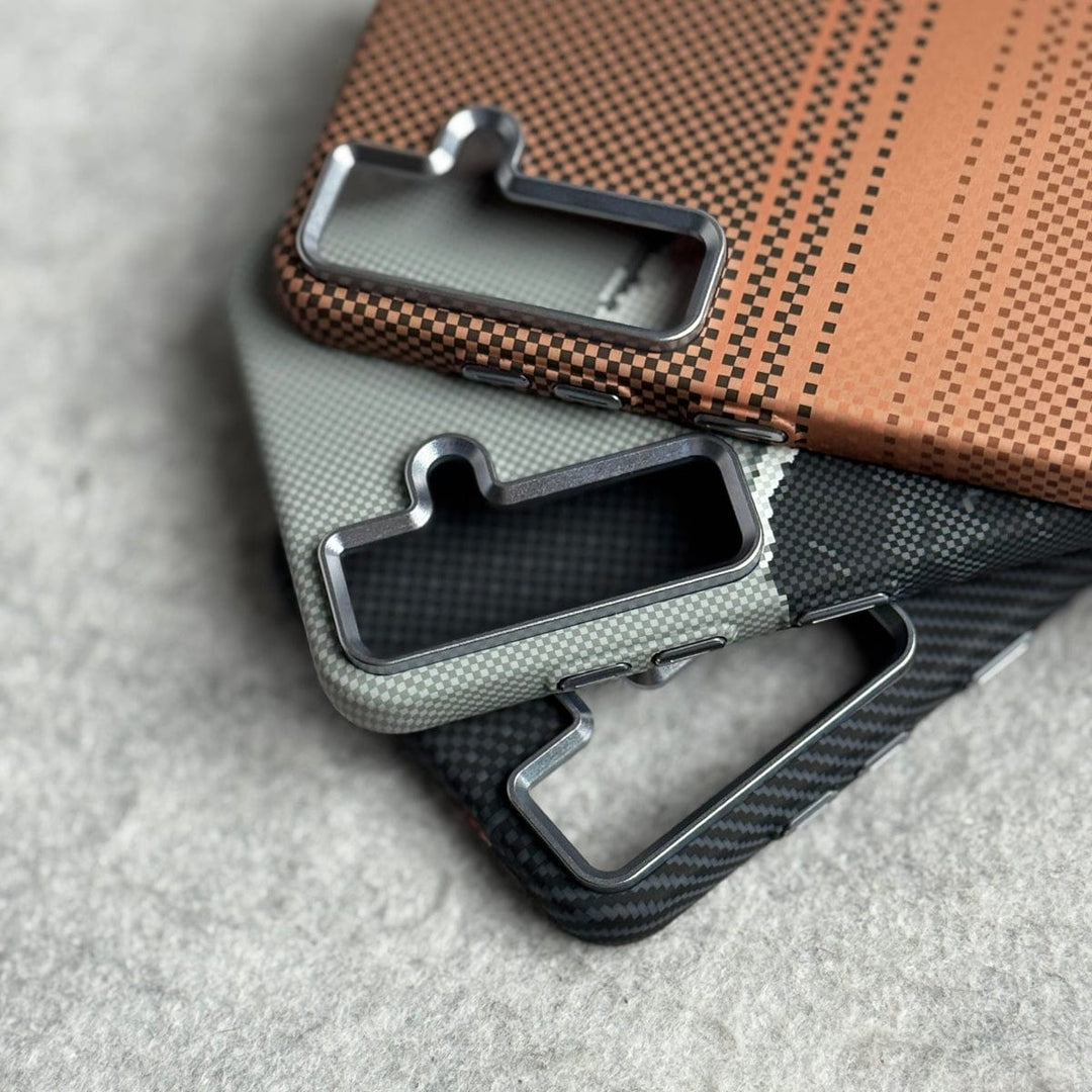 FRATO Samsung S24 Samsung Galaxy S24 Carbon Fiber Texture Aramid Design Hard Pc MagSafe Case Cover