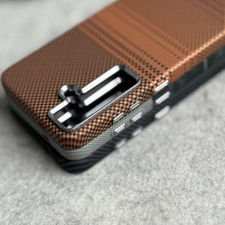 FRATO Samsung S24 Samsung Galaxy S24 Carbon Fiber Texture Aramid Design Hard Pc MagSafe Case Cover