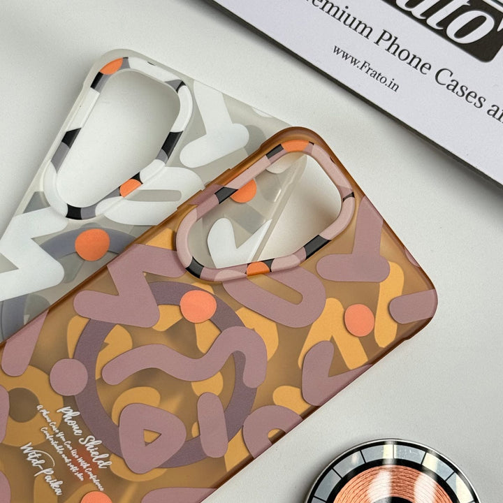 FRATO Samsung S24 Samsung Galaxy S24 Geometric Graffiti Shockproof MagSafe Case Cover