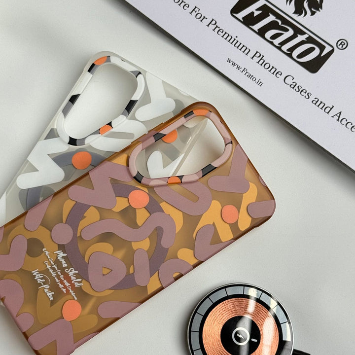 FRATO Samsung S24 Samsung Galaxy S24 Geometric Graffiti Shockproof MagSafe Case Cover