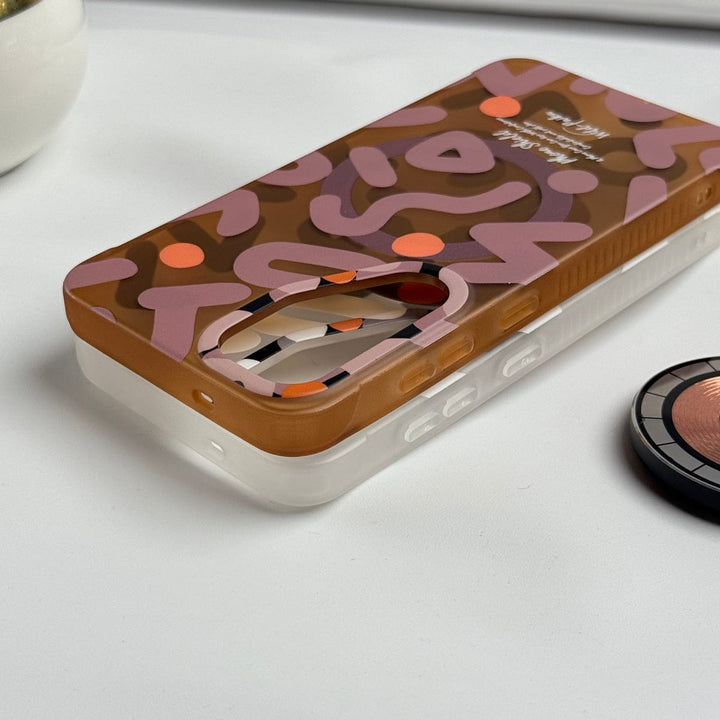 FRATO Samsung S24 Samsung Galaxy S24 Geometric Graffiti Shockproof MagSafe Case Cover