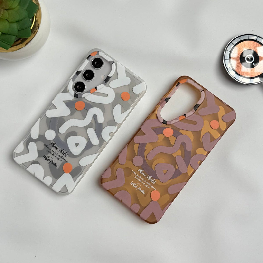 FRATO Samsung S24 Samsung Galaxy S24 Geometric Graffiti Shockproof MagSafe Case Cover