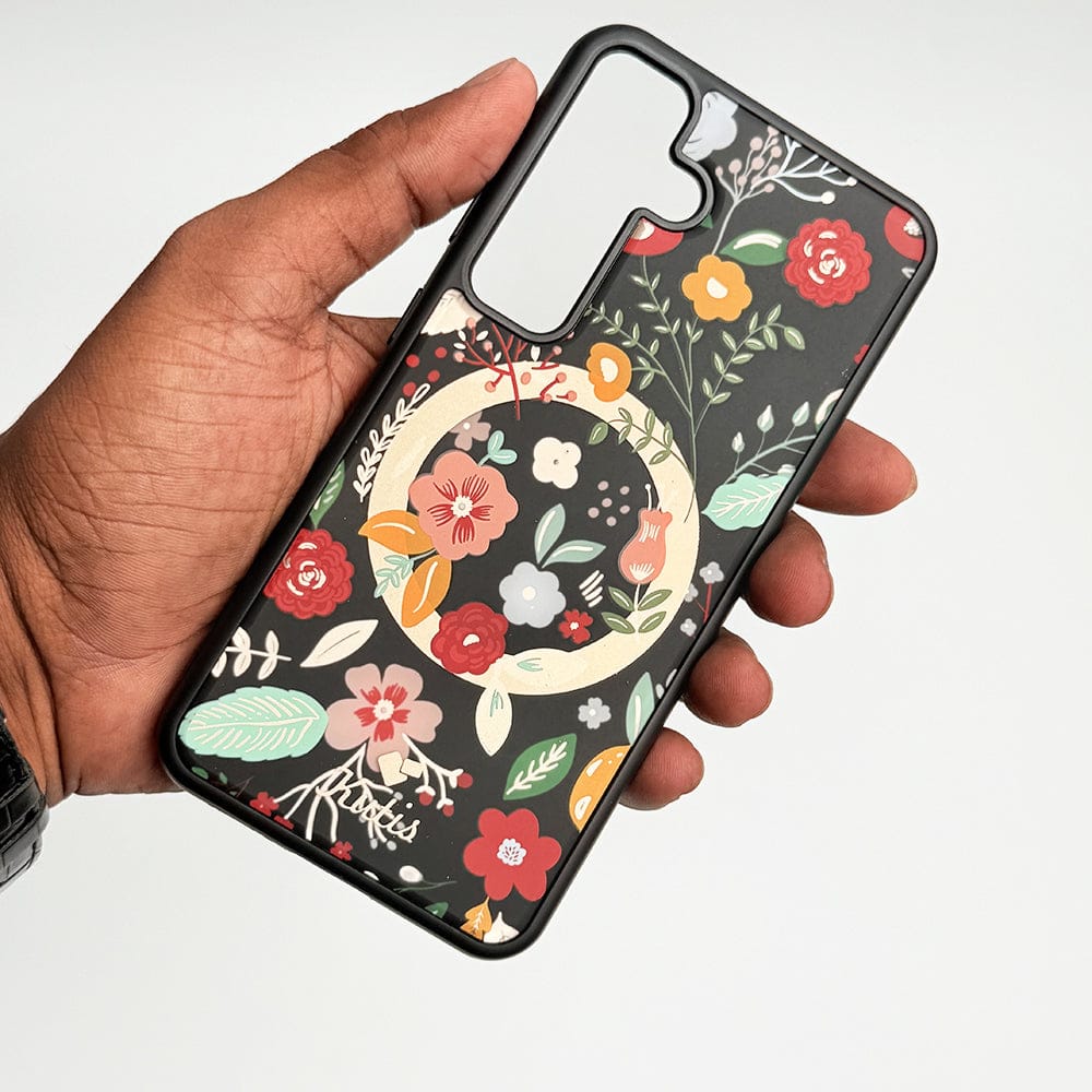 FRATO Samsung S24 Samsung Galaxy S24 Luxury Acrylic Blossom Flower Printed Case Cover
