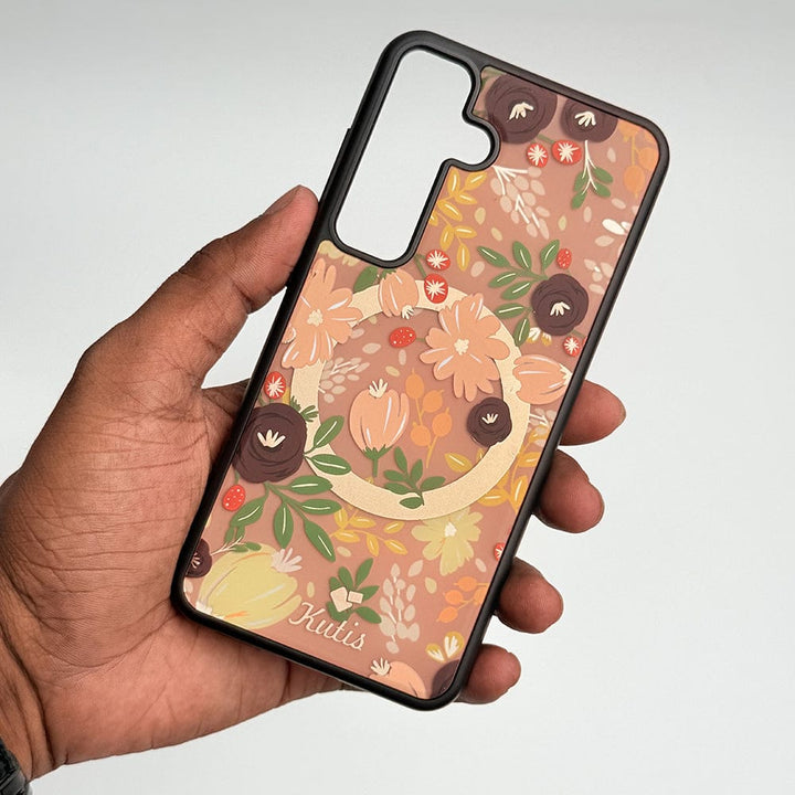 FRATO Samsung S24 Samsung Galaxy S24 Luxury Acrylic Blossom Flower Printed Case Cover