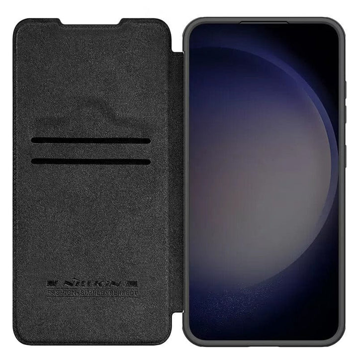 FRATO Samsung S24 Samsung Galaxy S24 Nillkin Qin Prop Leather Case Cover Black