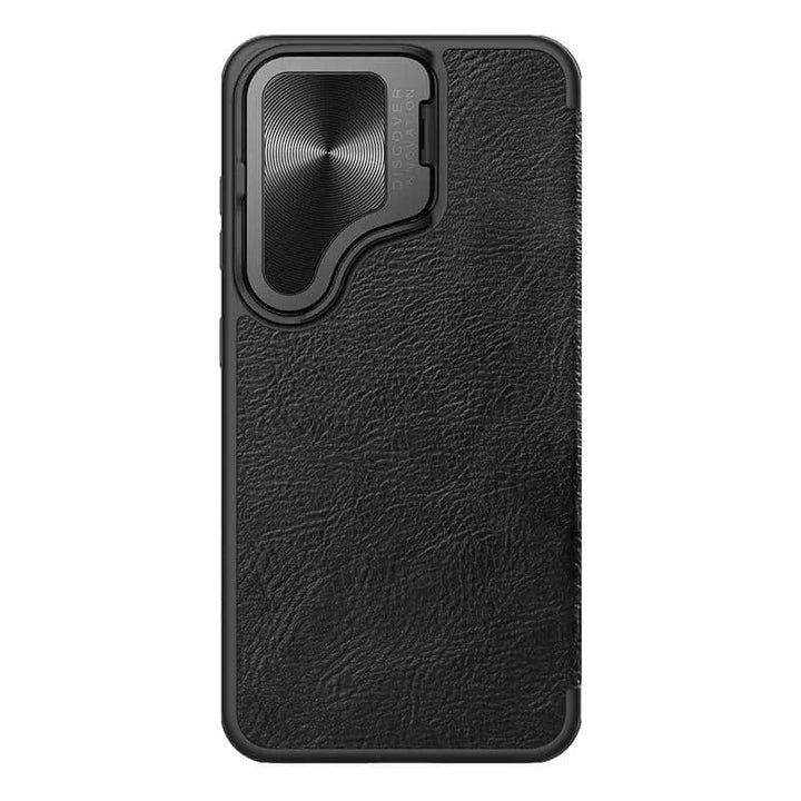 FRATO Samsung S24 Samsung Galaxy S24 Nillkin Qin Prop Leather Case Cover Black