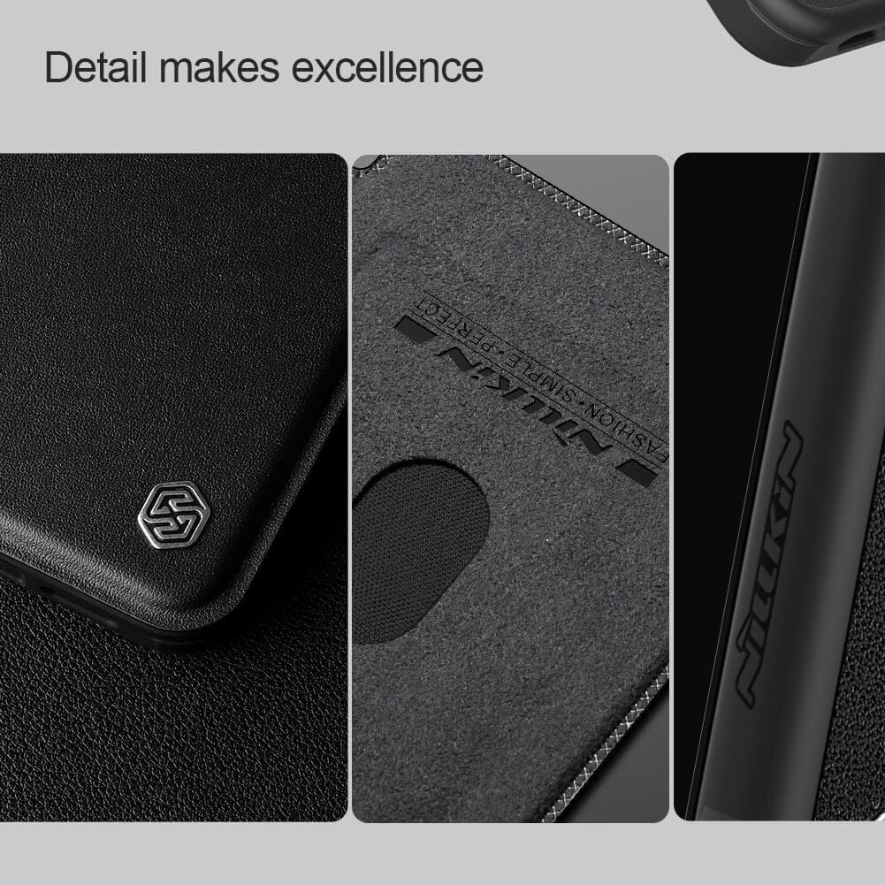FRATO Samsung S24 Samsung Galaxy S24 Nillkin Qin Prop Leather Case Cover Brown